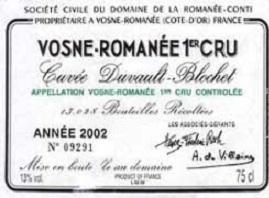 Vr 1er Cru Duvault- Blochet