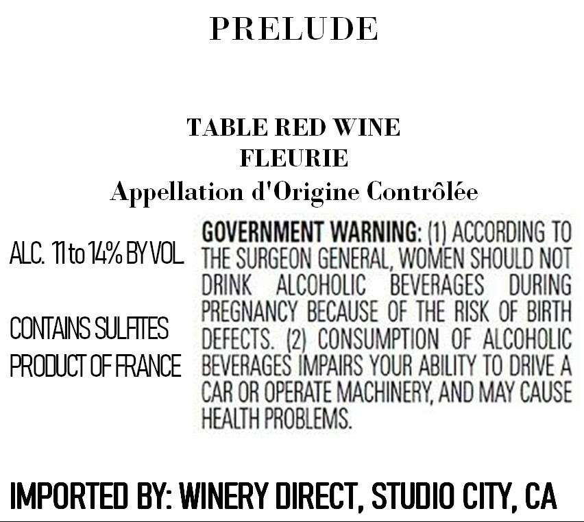 Prelude Table Red Wine
