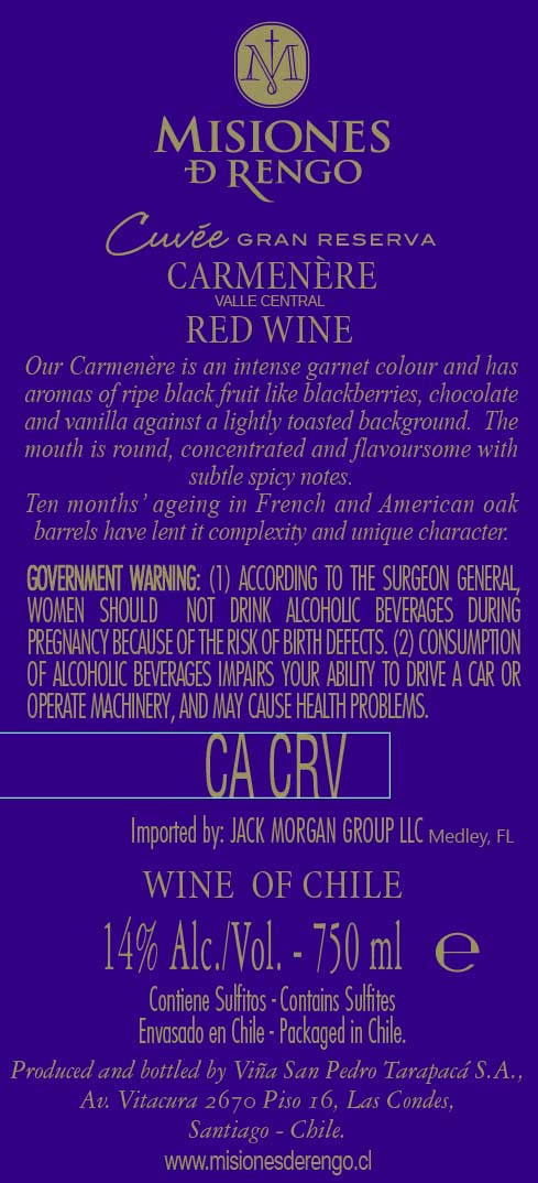 Carmenère Gran Reserva