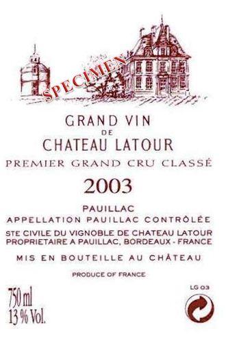 Specime Grand Vin De Pauillac
