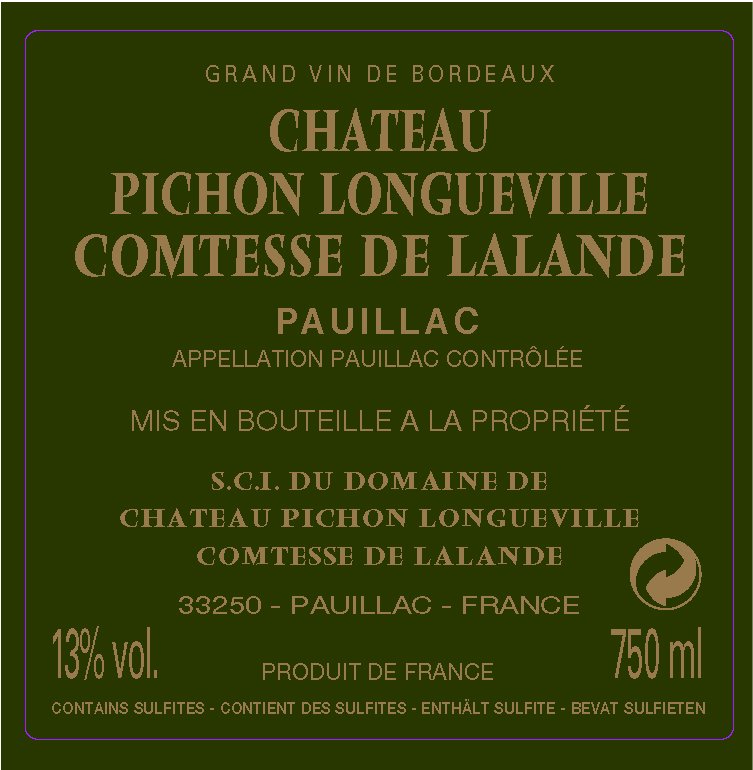 Chateau Pichon Longueville Comtesse De Lalande
