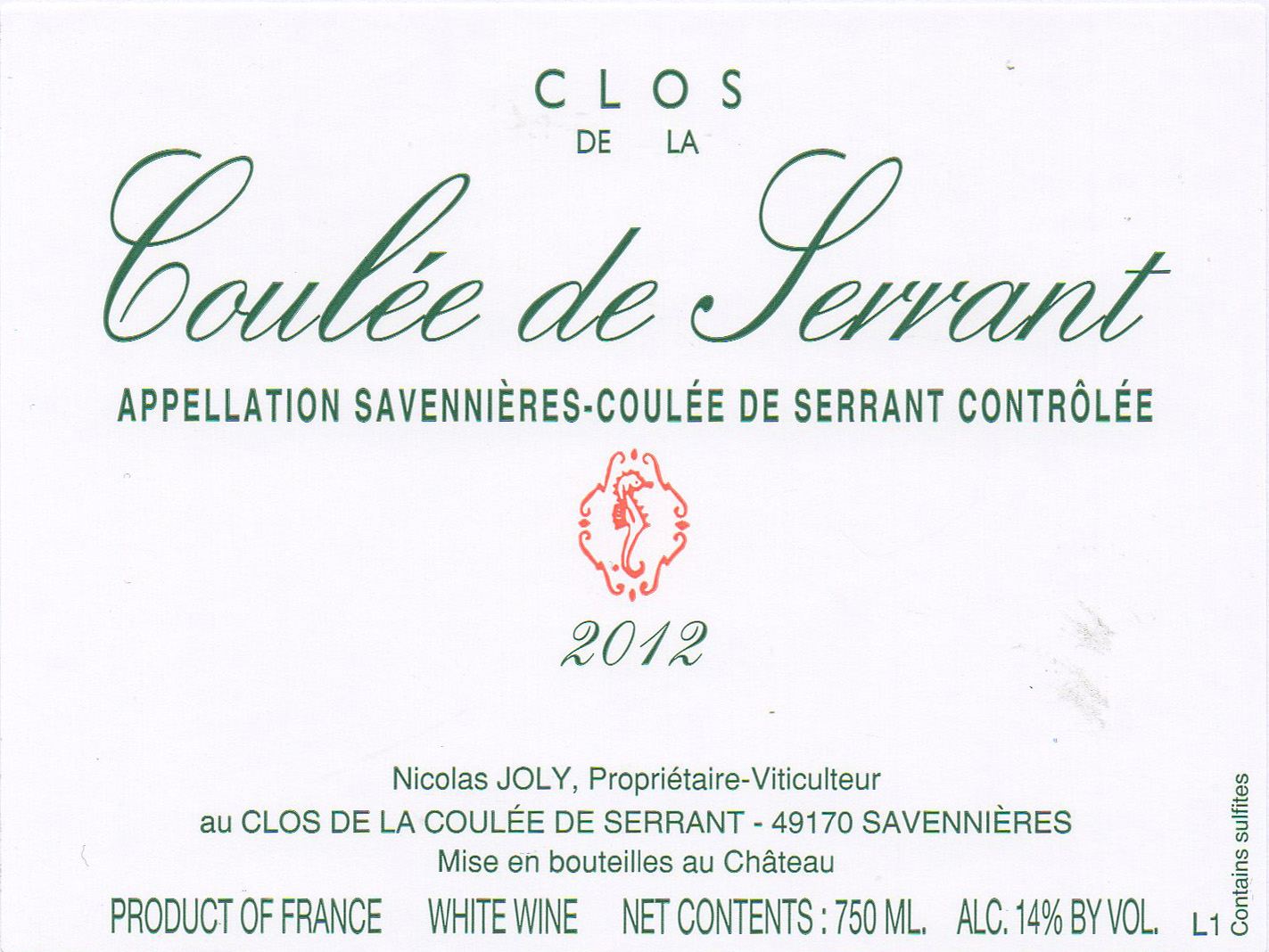 Clos De La Coulee De Serrant
