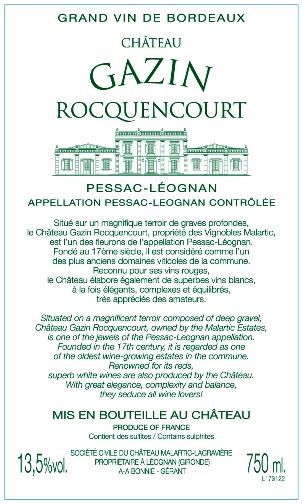 Château Gazin Rocquencourt