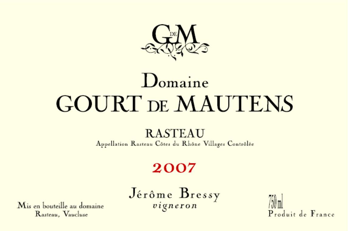 Gm Domaine Gourt De Mautens Rasteau
