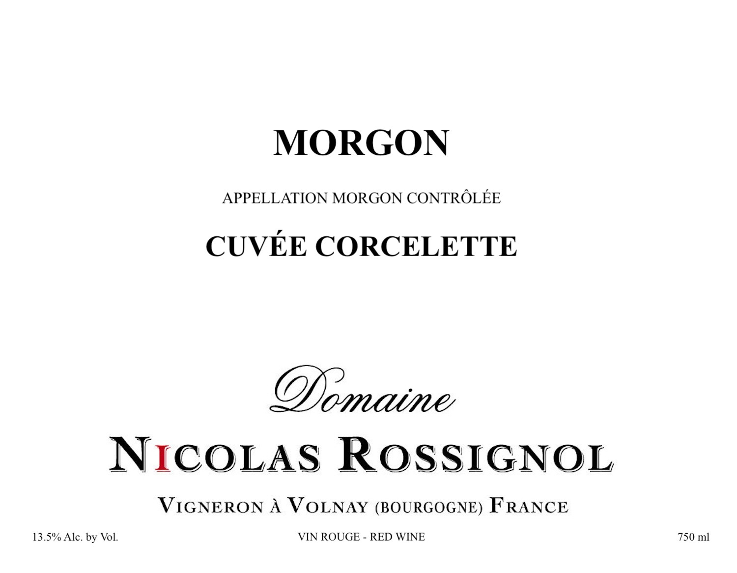 Vin Rouge - Red Wine