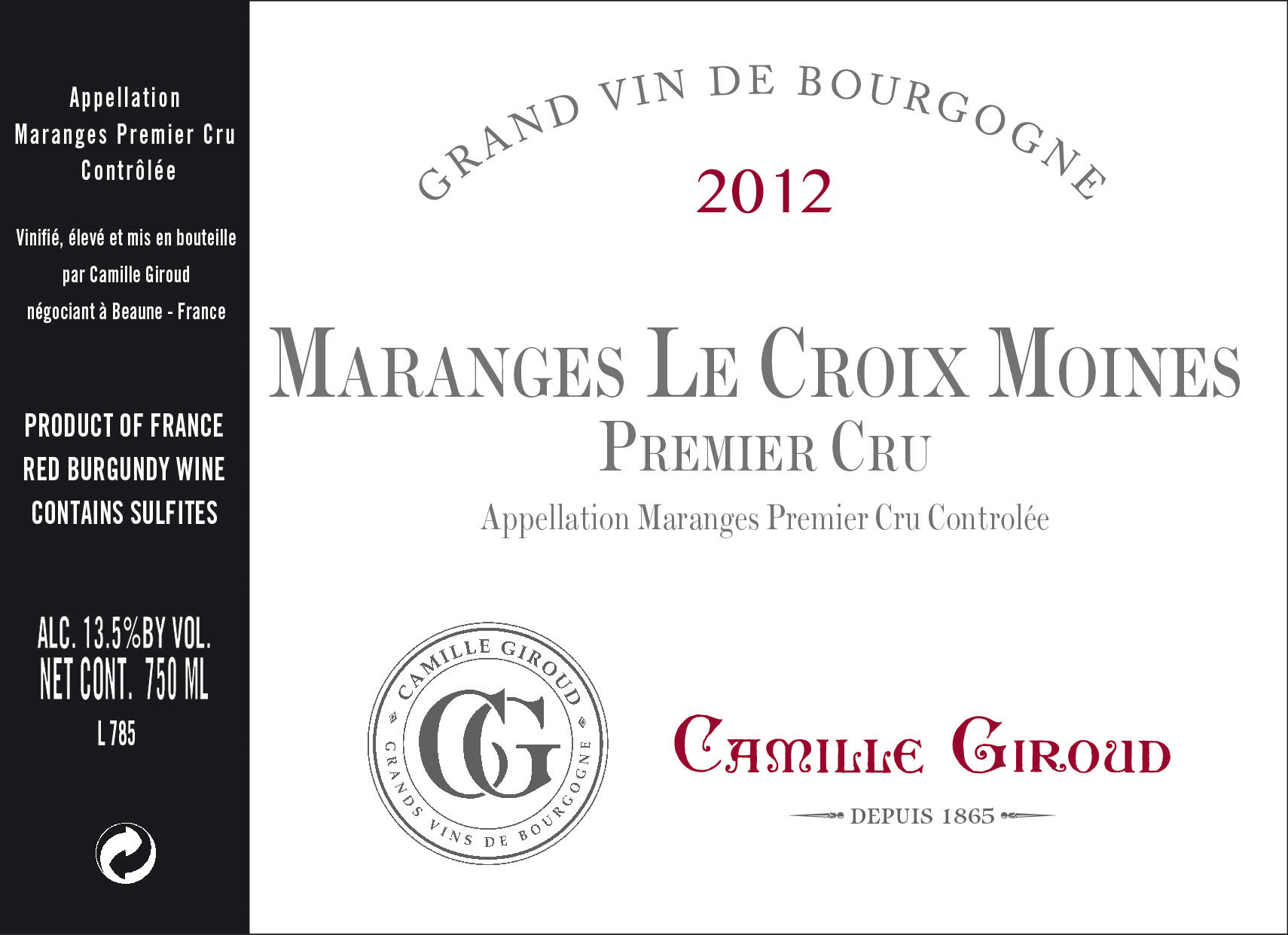 Maranges Le Croix Moines