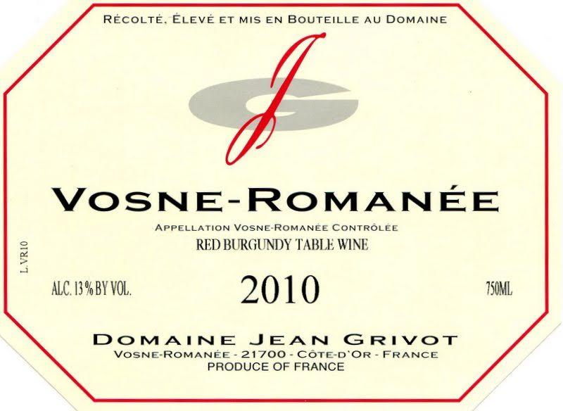 Vosne-Romanée Contrôlée Red Burgundy Table Wine
