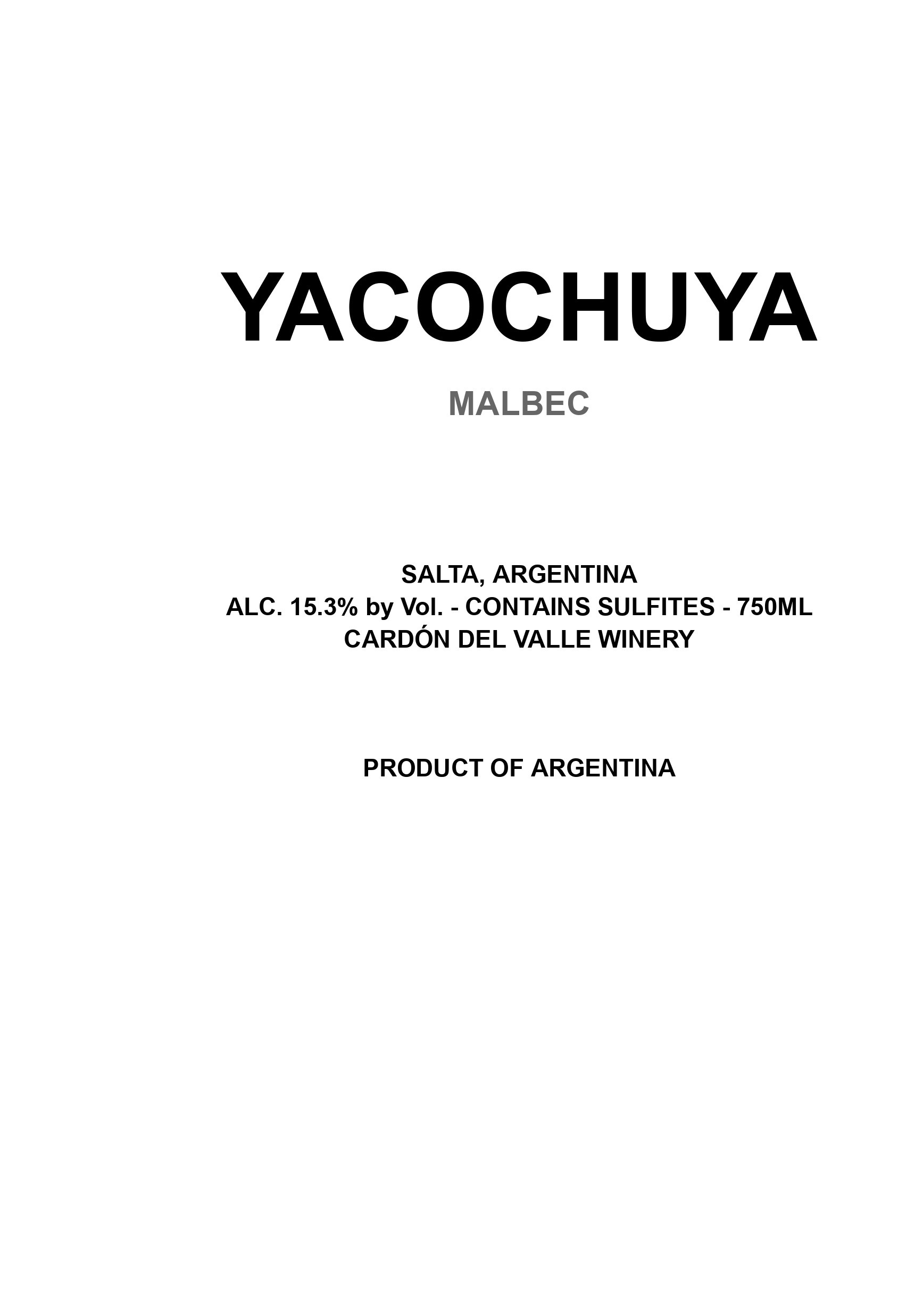 Yacochuya Malbec