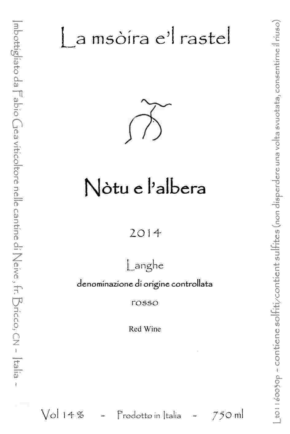 La Msoira E'l Rastel Nótu E L'albera