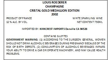 Cristal Gold Medallion Edition
