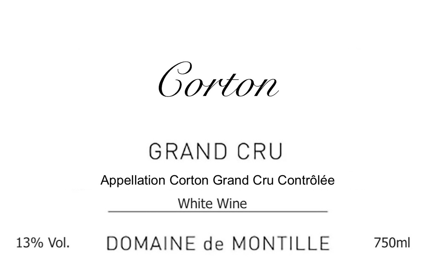 Corton Grand Cru White Wine