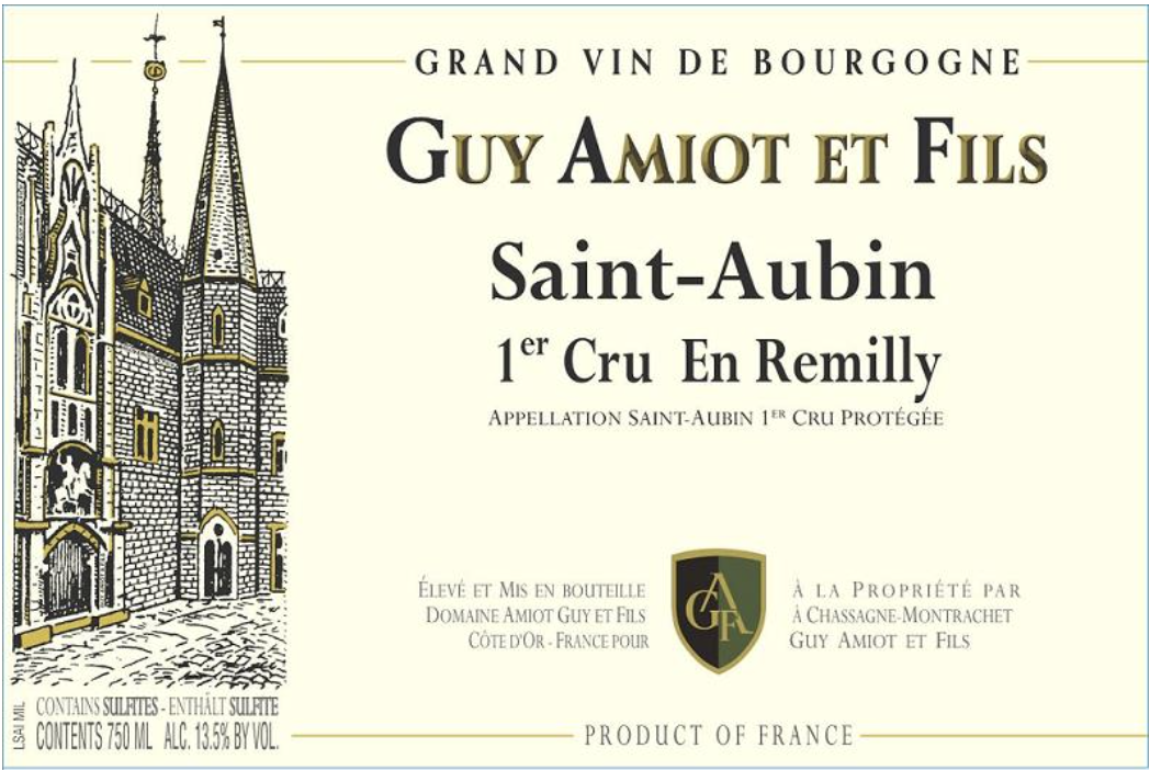 Saint - Aubin 1er Cru En Remilly Red Burgundy Wine