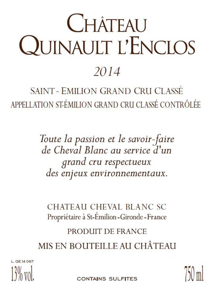 Chateau Quinault L Enclos