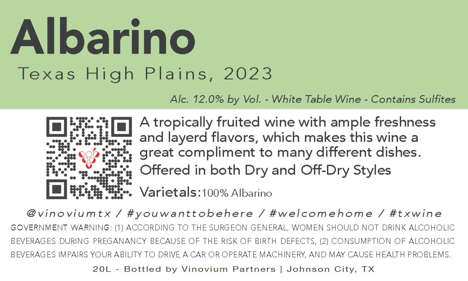 Albarino Texas High Plains