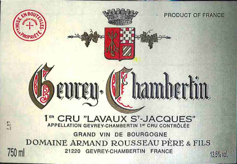 1er Cru Lavaux St Jacques