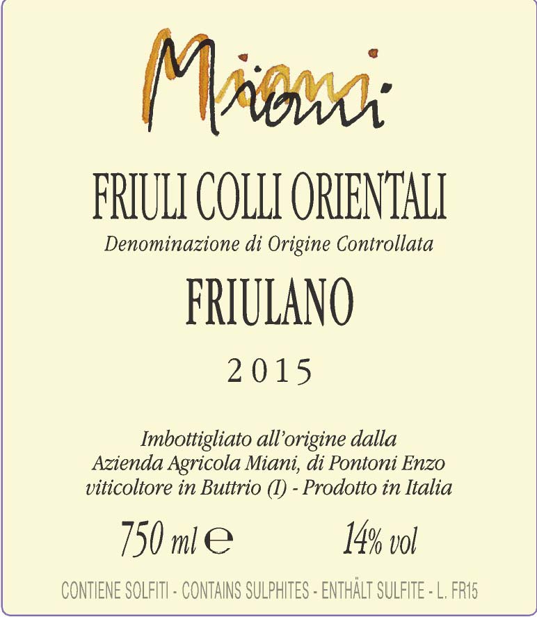 Friuli Colli Orientali Friulano