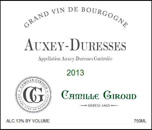 Grand Vin De Giroud Nds Vins De 1 Nourgoon Auxey - Duresses