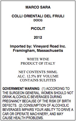 Colli Orientali Del Friuli Docg Picolit