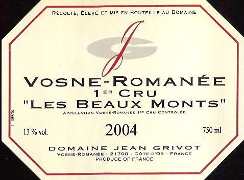Vosne-Romanée 1er Cru Les Beaux Monts