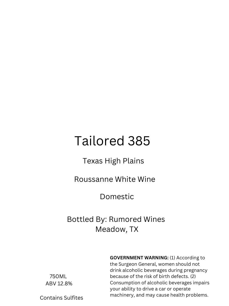 385 Roussanne White Wine