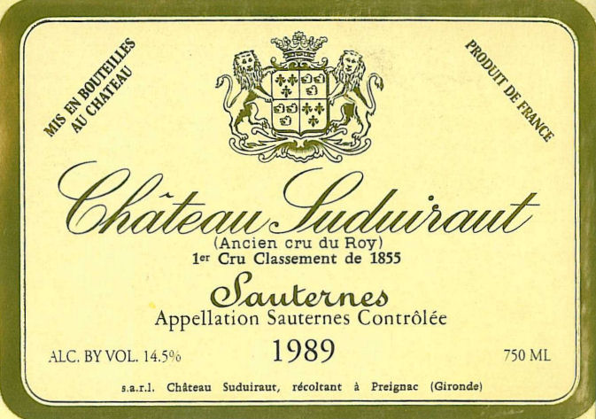 Chateau Suduiraut Sauternes