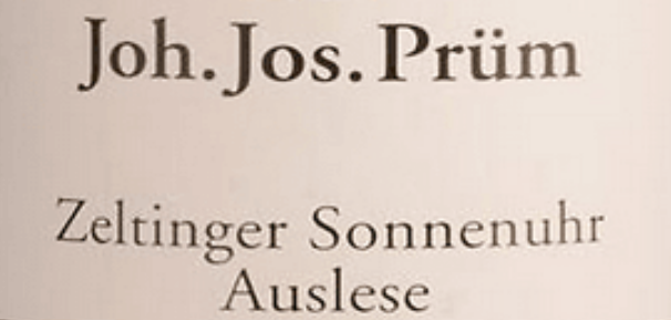 Zeltinger Sonnenuhr Auslese Lange Goldkapsel