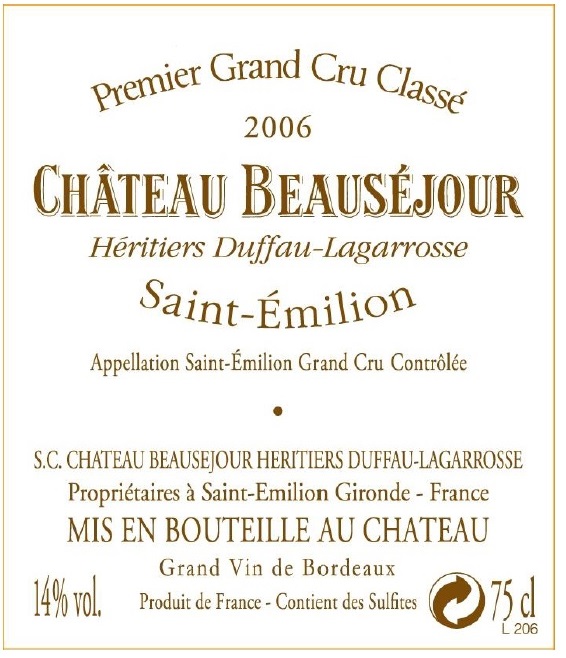 Château Beauséjour Héritiers Duffau - Lagarrosse