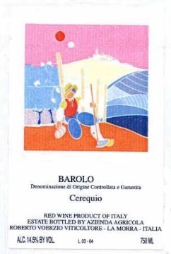 Barolo Denominazione Di Origine Controllata E Ganecita Cerequio