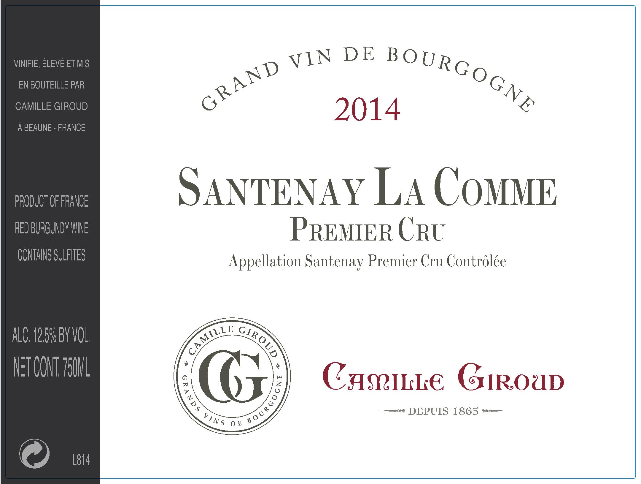 Santenay La Comme Premier Cru
