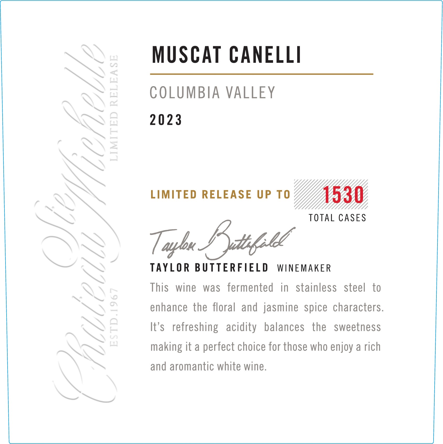 Muscat Canelli Columbia Valley Limited Release