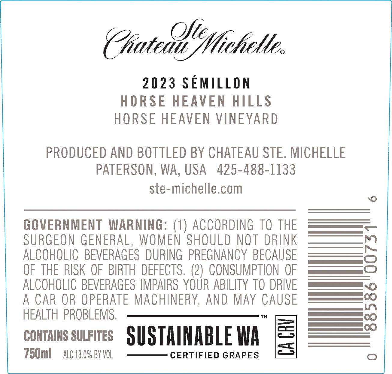 Sémillon Horse Heaven Vineyard