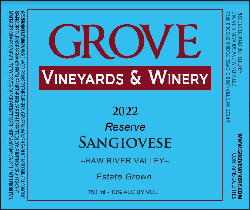 Reserve Sangiovese