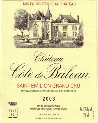Cote De Baleau Red Wine