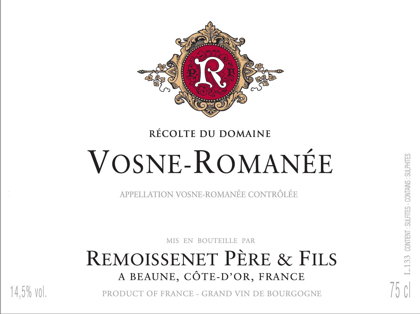 Récolte Du Domaine Vosne - Romanée