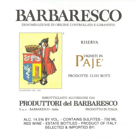 Barbaresco Riserva Paje Vigneti