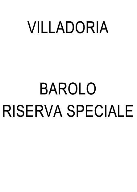 Riserva Speciale