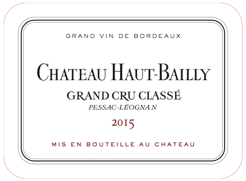 Chateau Haut - Bailly Grand Cru Classé Pessac - Léognan