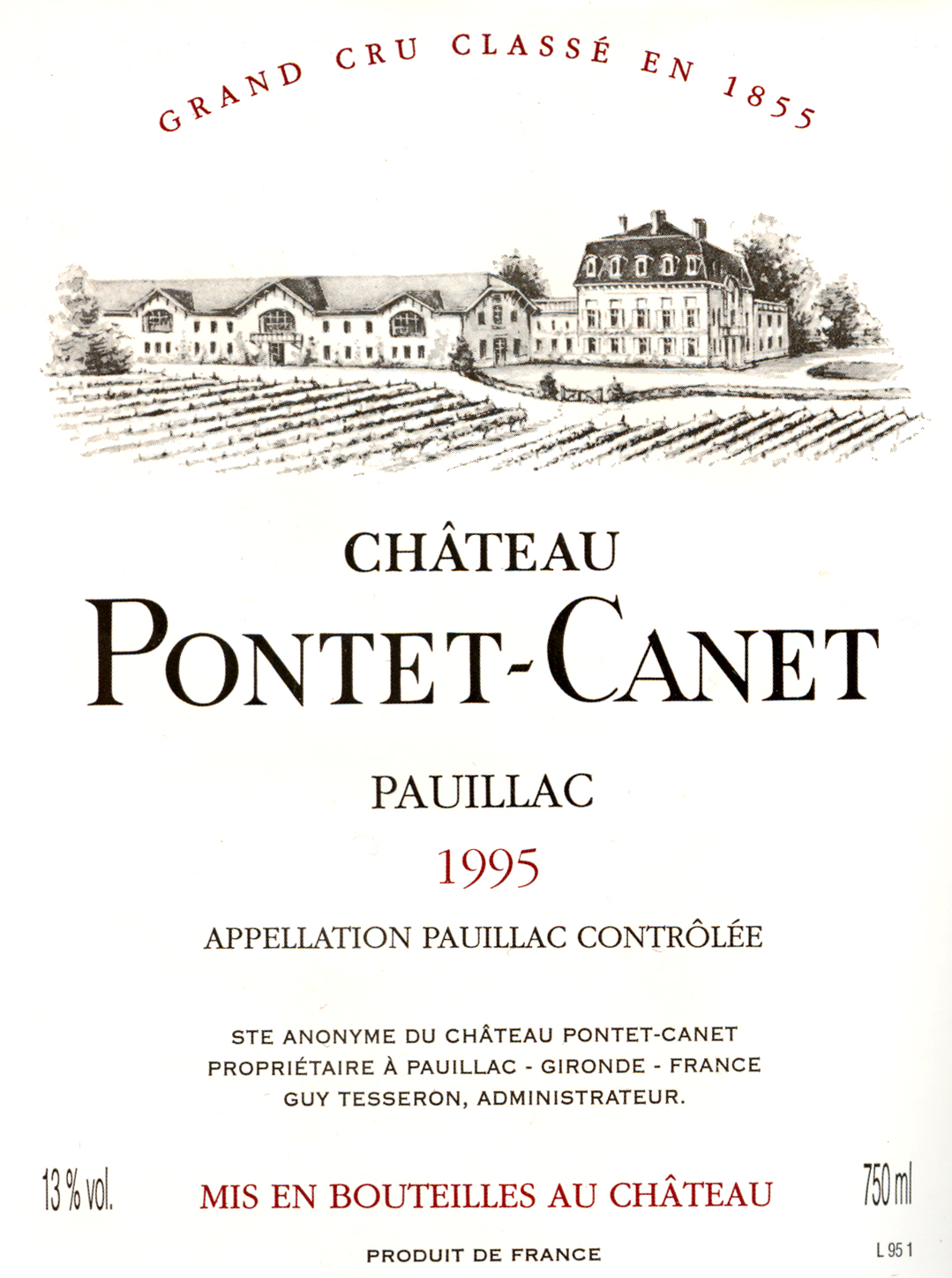 Château Pontet-Canet Grand Cru Classé En 1855