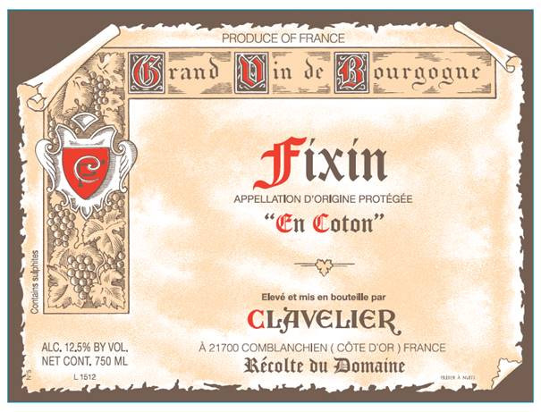 Red Wine Fixin En Corton