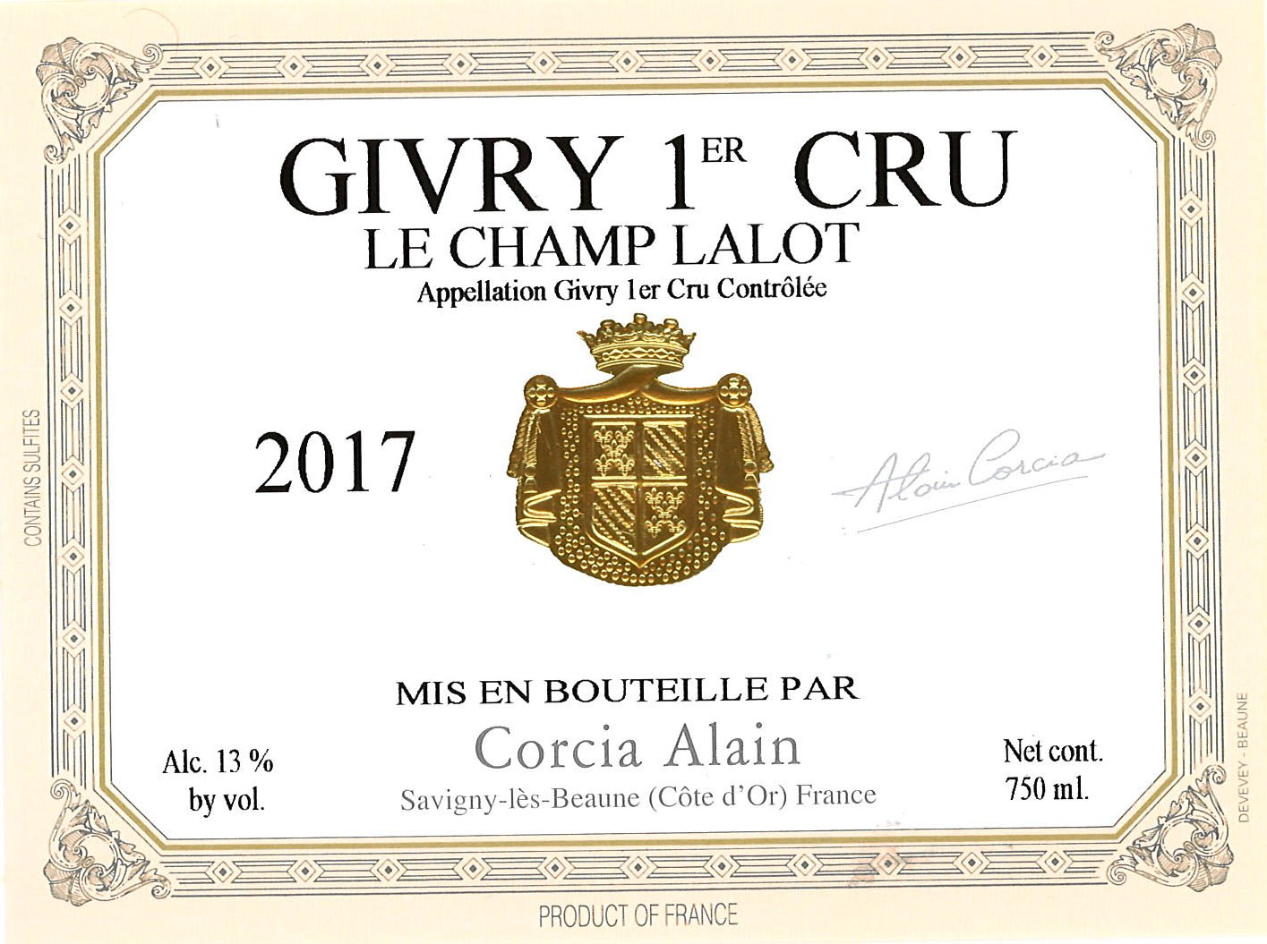Givry 1er Cru Champ Lalot