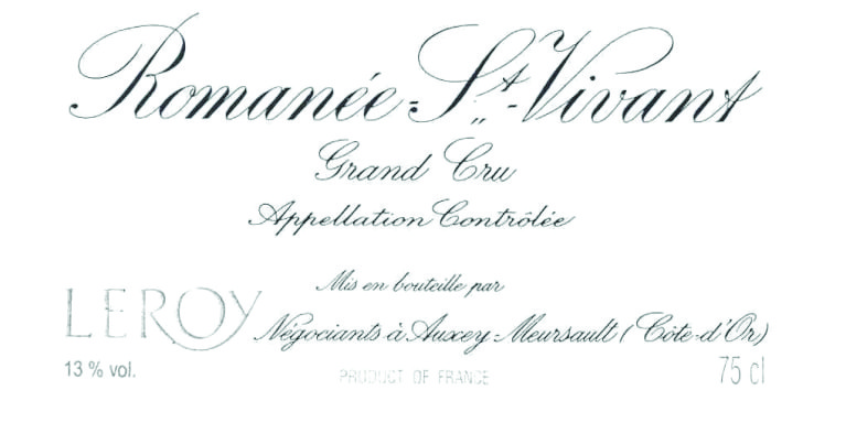 Romanée St. Vivant Grand Cru
