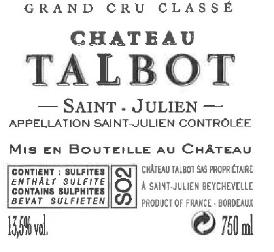 Chateau Talbot Bordeaux Red Wine