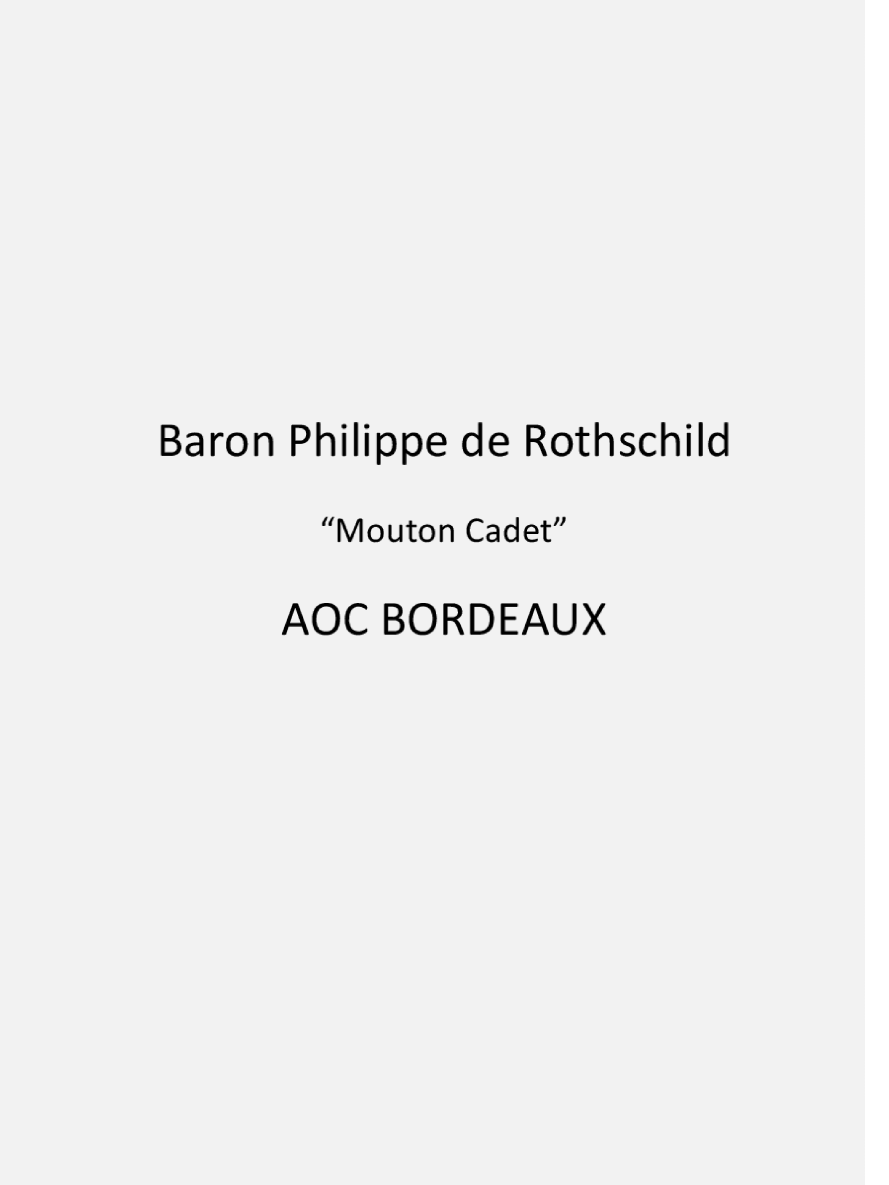 La Bergerie - Mouton Cadet