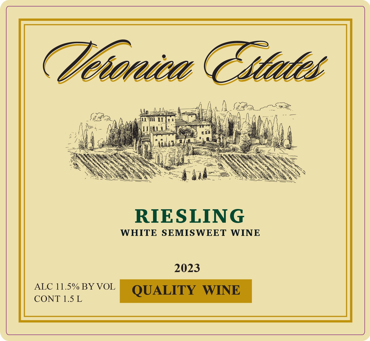 Riesling White Semisweet Wine