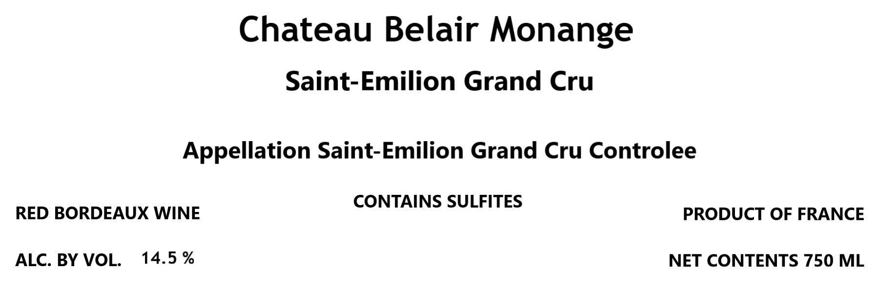 Château Belair Monange