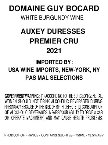 Auxey Duresses Premier Cru
