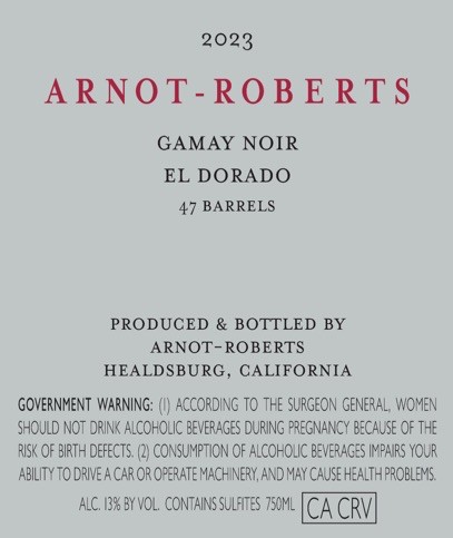 Gamay Noir El Dorado