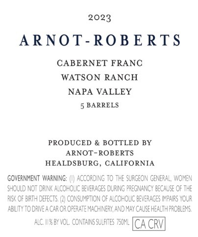 Cabernet Franc Watson Ranch