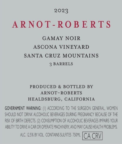 Gamay Noir Ascona Vineyard