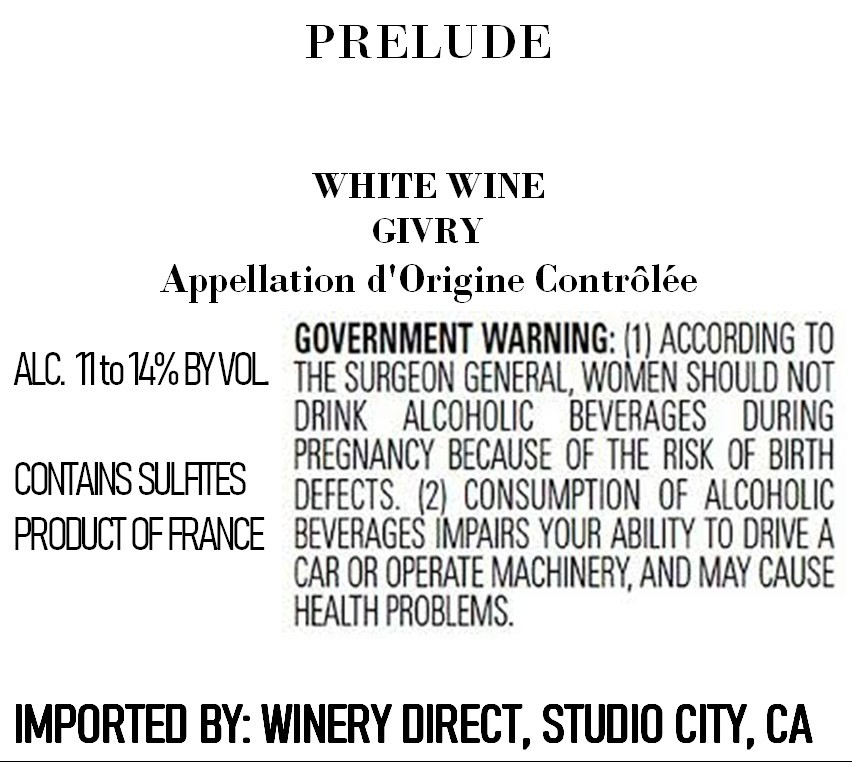 Prelude White Wine